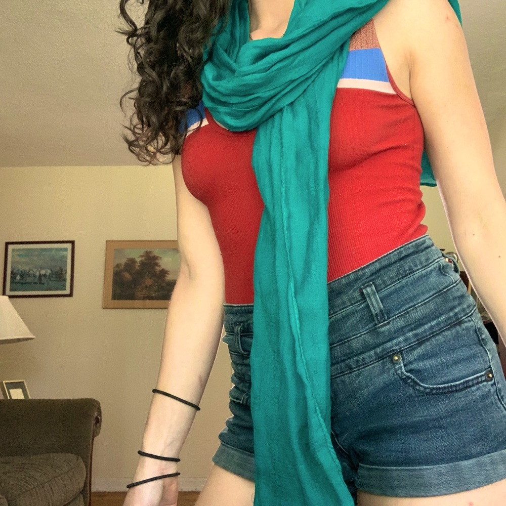 Green scarf
